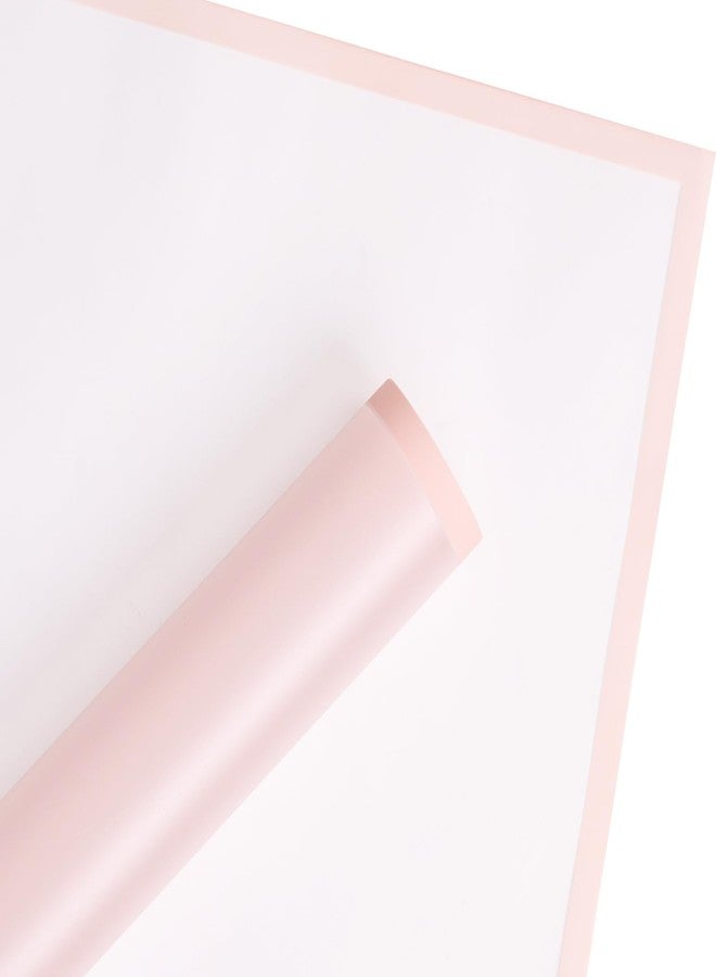 WRAPAHOLIC 20 Sheets Flower Wrapping Paper - 22.4 x 22.4 inch Pink Border Water-Resistant Floral Bouquet Wrapping Paper, Florist Supplies Packaging Paper for Wedding Birthday Gift DIY - Image 4